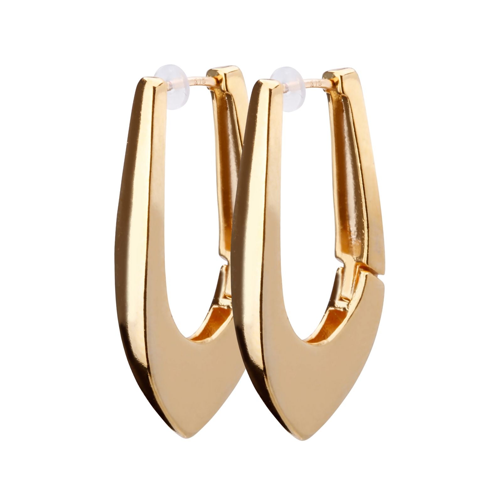 K18post シェイプフープピアス