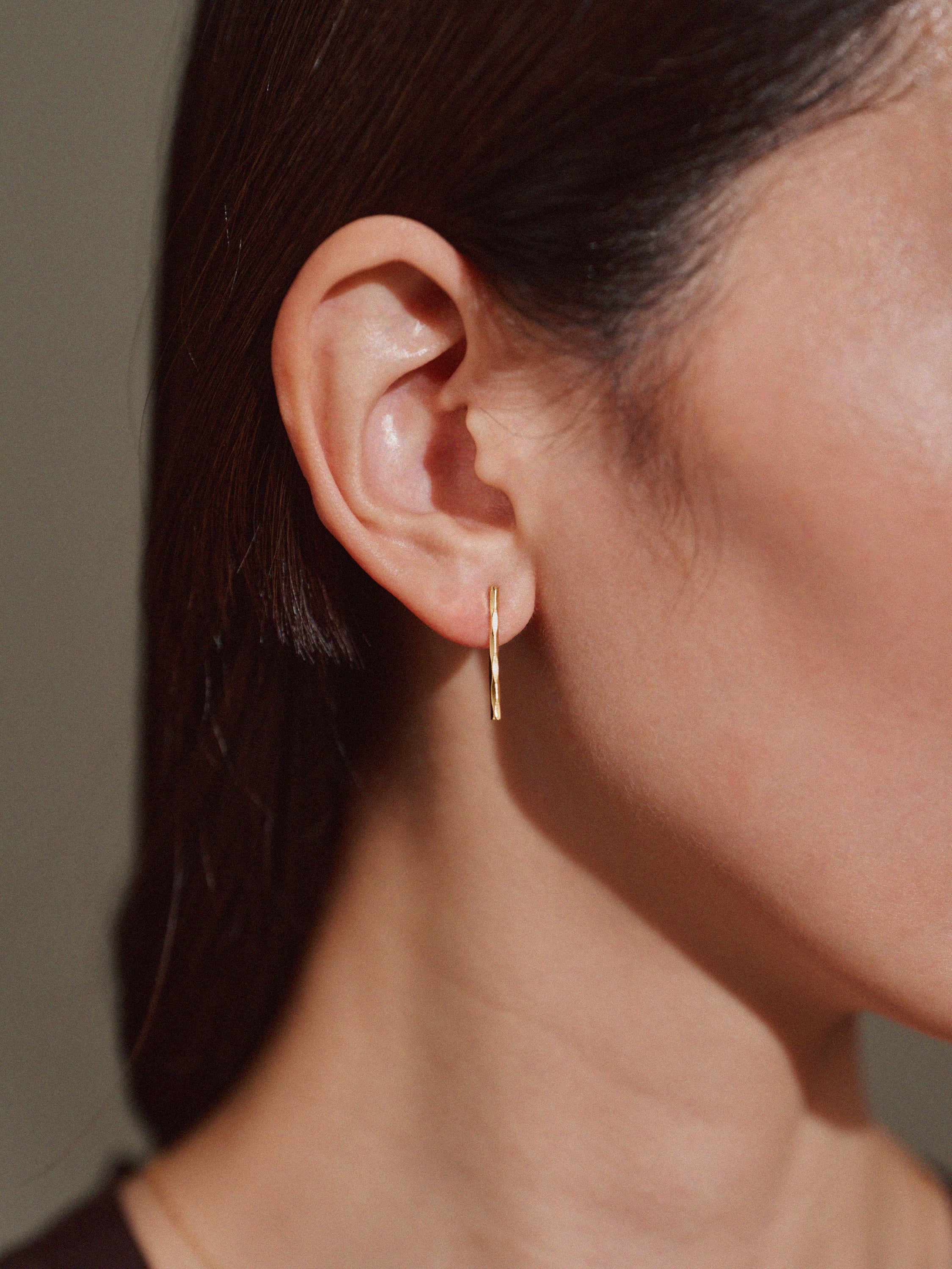 K18post スティックピアス 4デザイン×3カラー