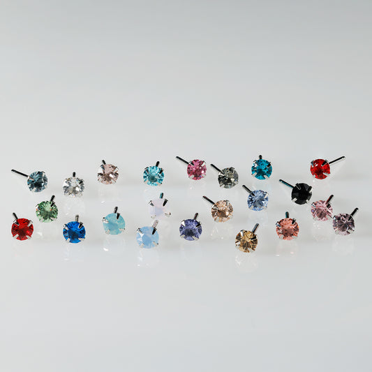 Preciosa Crystal ワンポイントピアス 22カラー×2サイズ