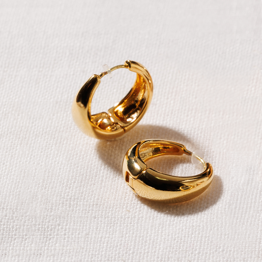 K18post ドロップフープピアス ラージ