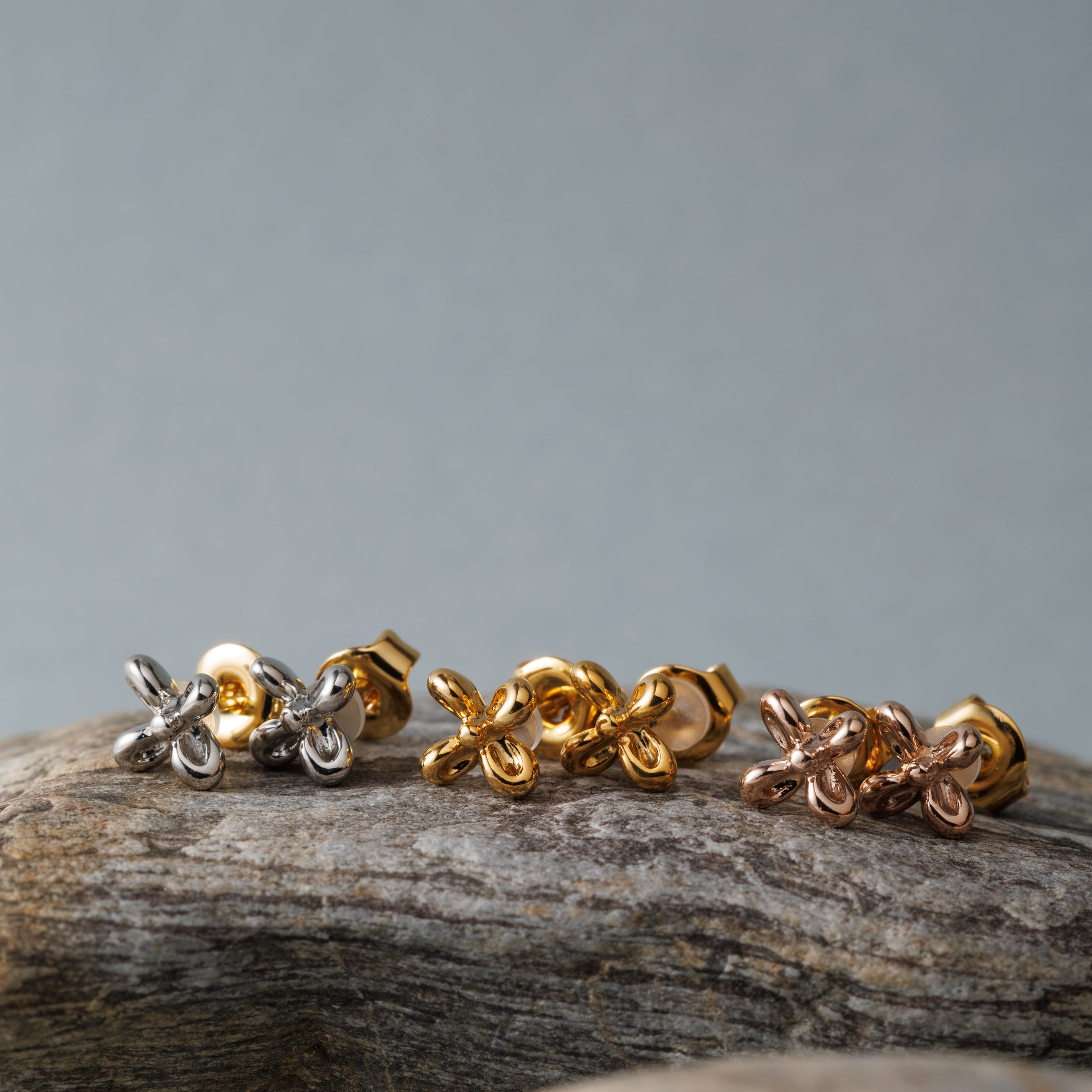 K18post クラフトフラワーピアス