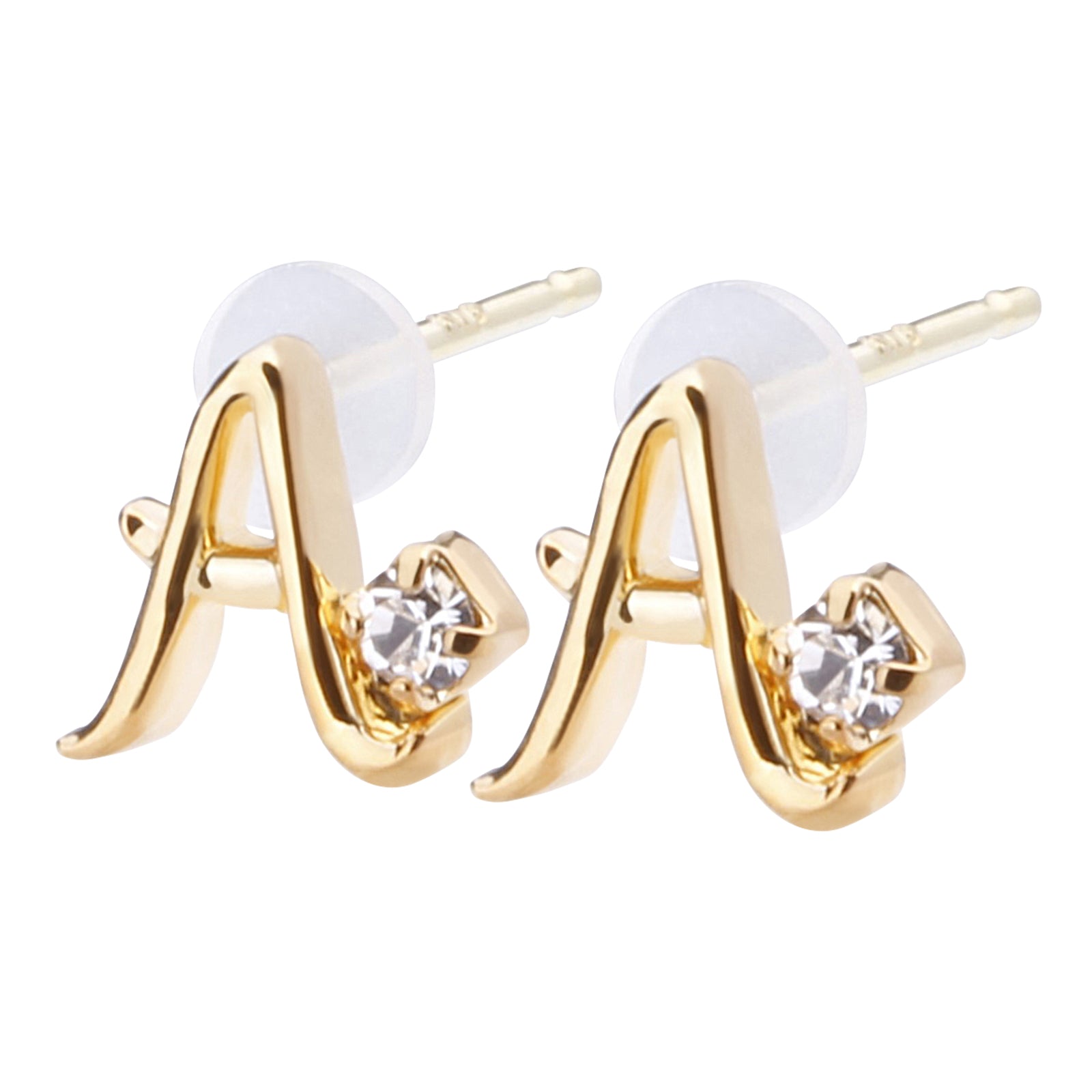 K18post イニシャルピアス