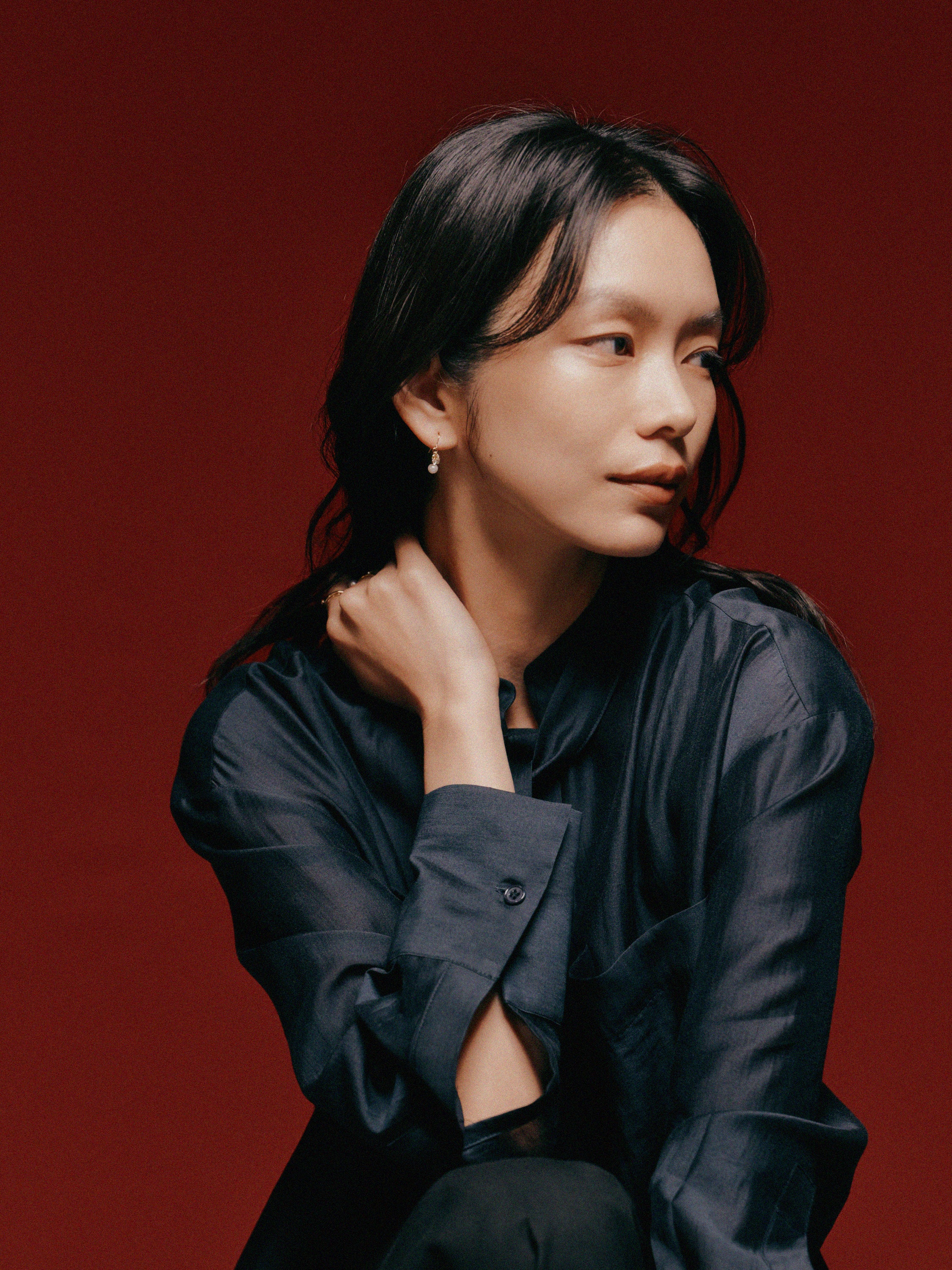 パール&ビジューフックピアス