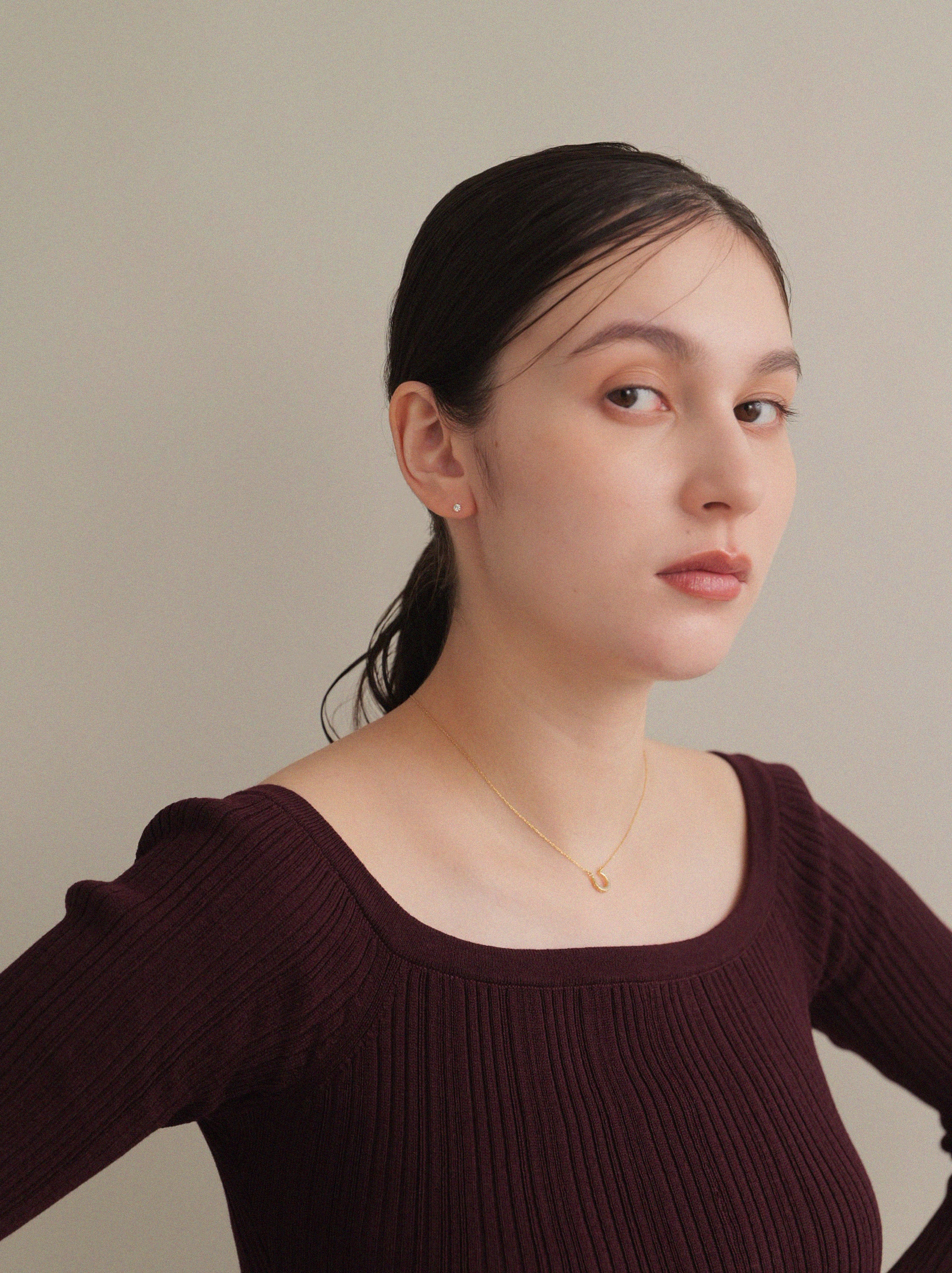 Pt900post キュービックピアス 4サイズ