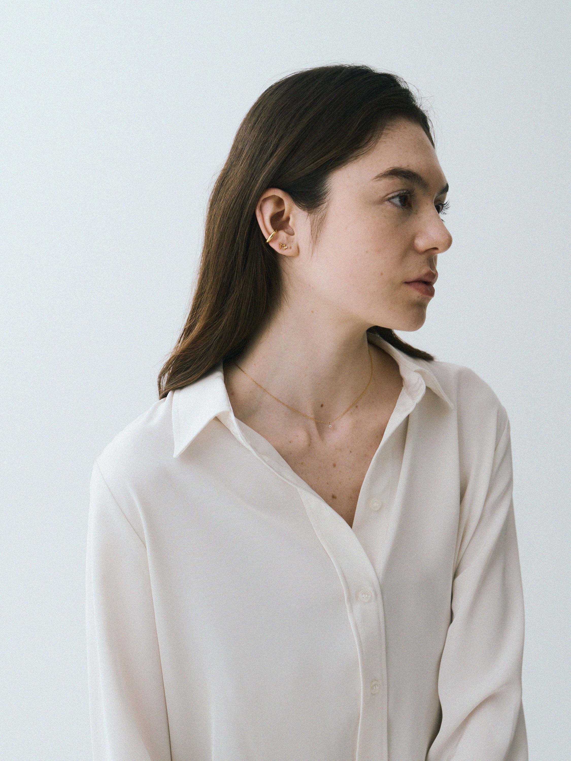 K18post イニシャルピアス