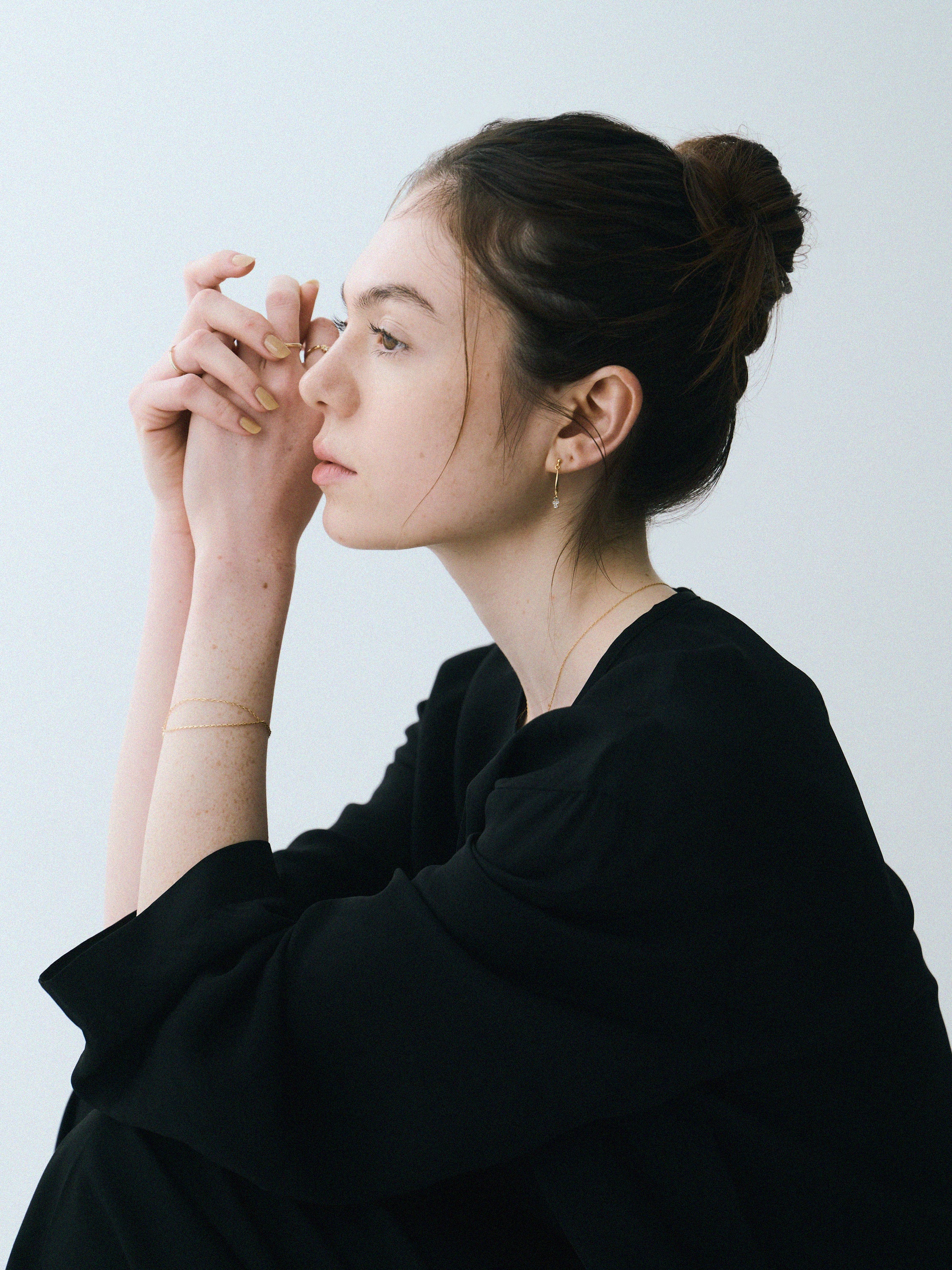 K18post メタリックバーピアス