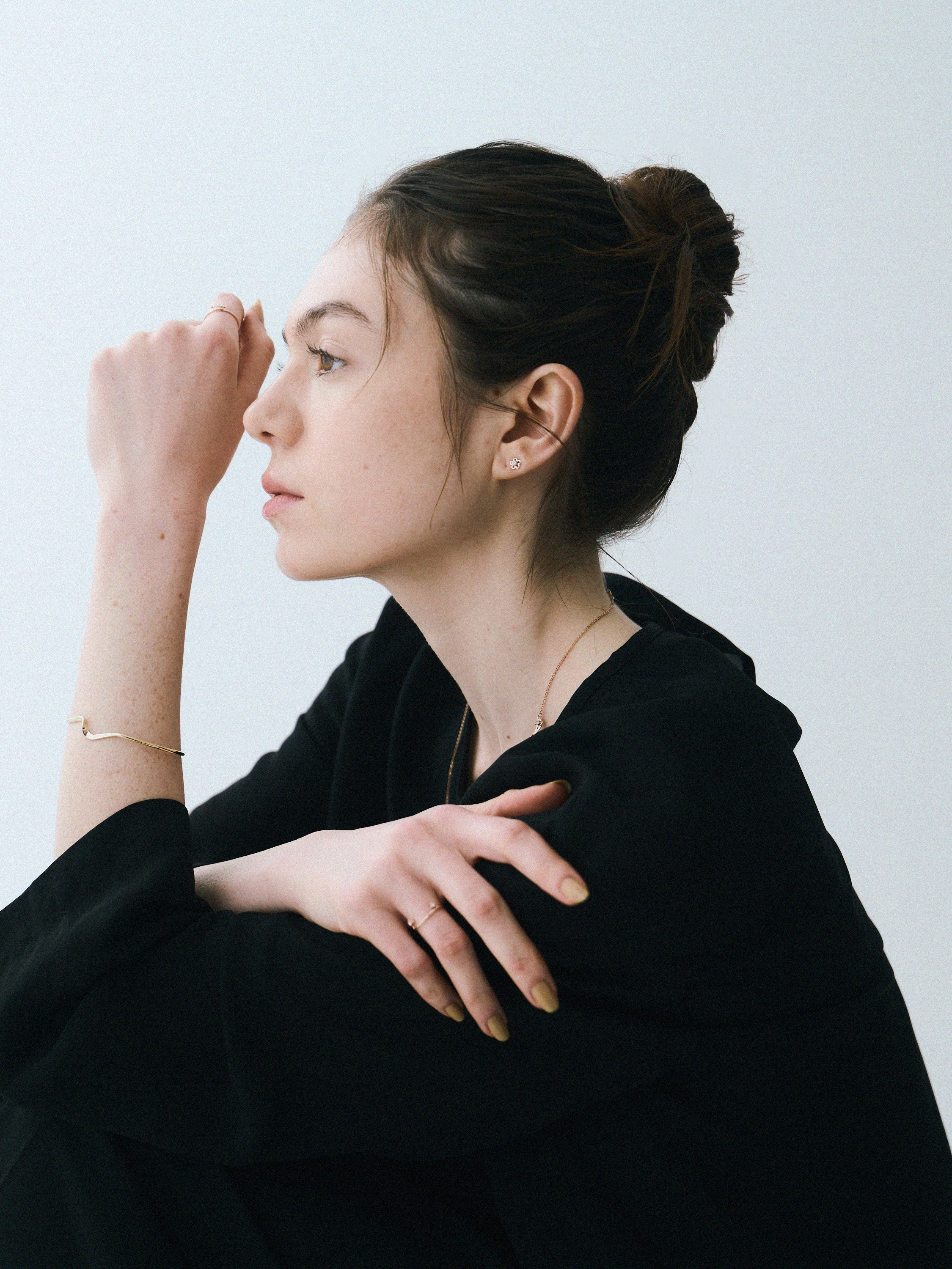 K18post プチフラワーピアス