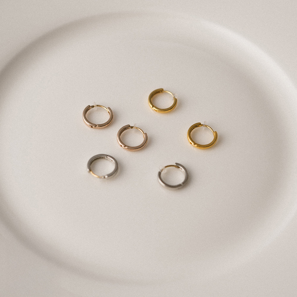 K18post プレーンフープピアス スモール