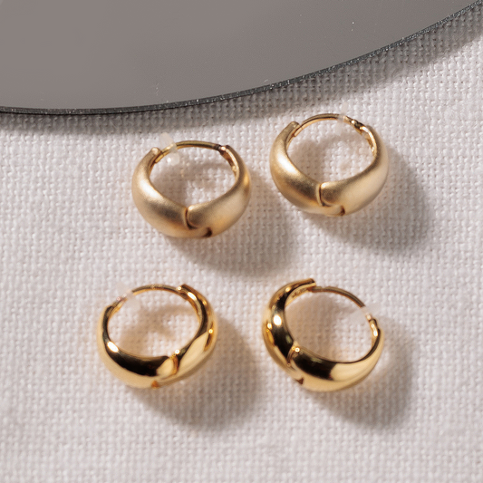 K18post ドロップフープピアス スモール