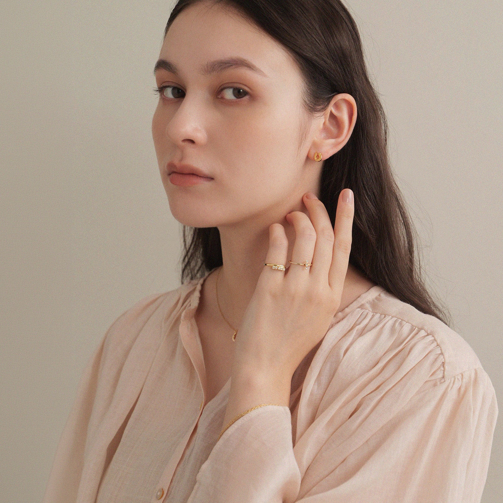 K18post ホースシューピアス | LOKUMI