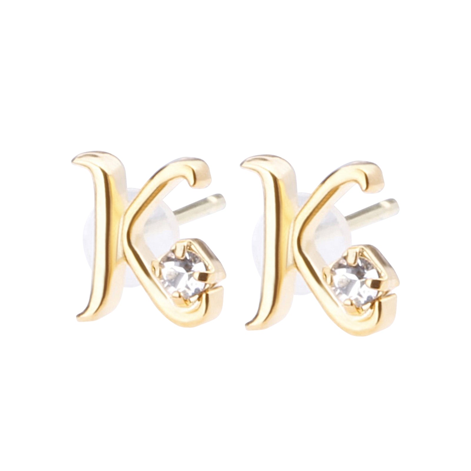 K18post イニシャルピアス