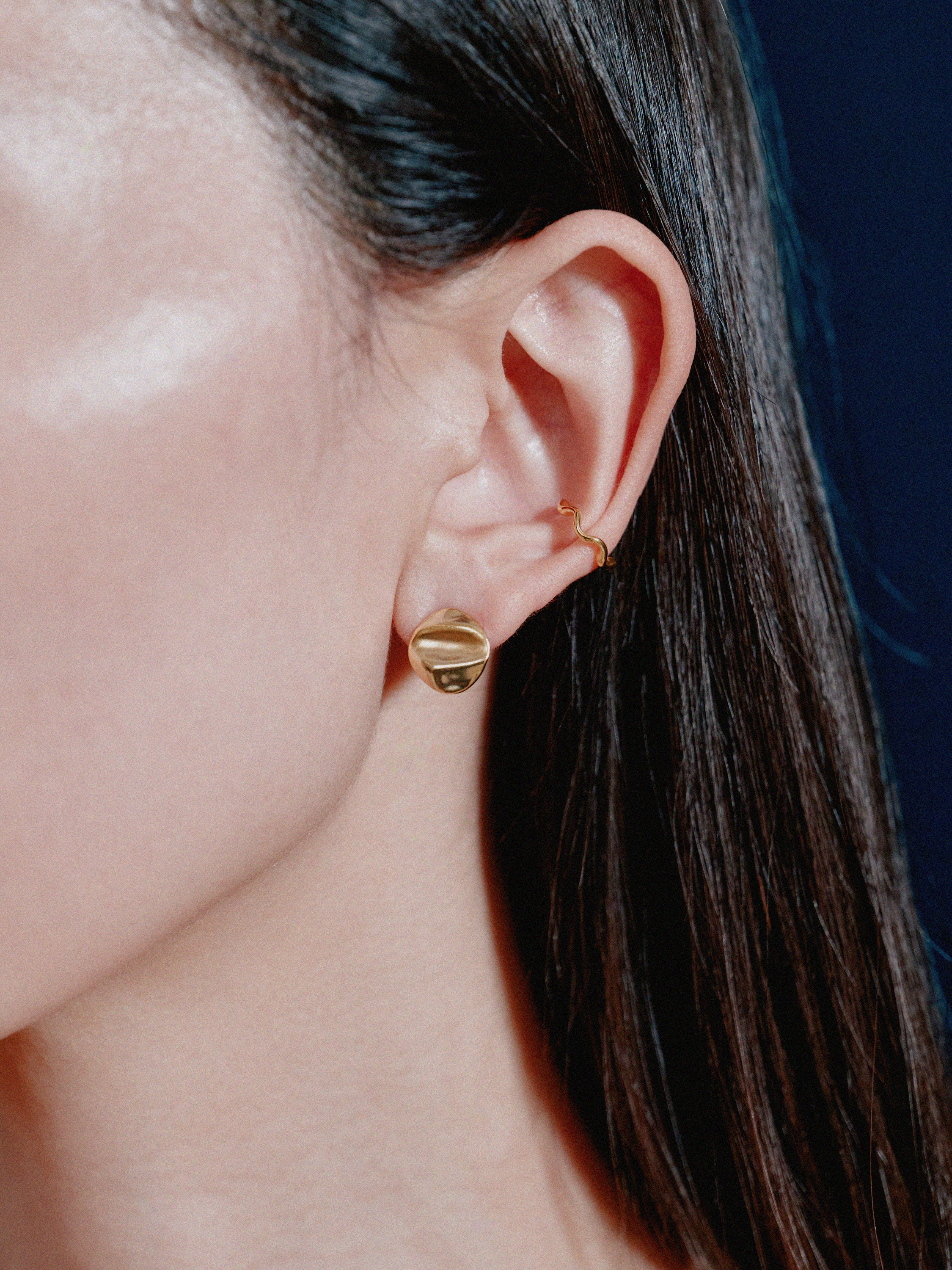 K18post プレートピアス