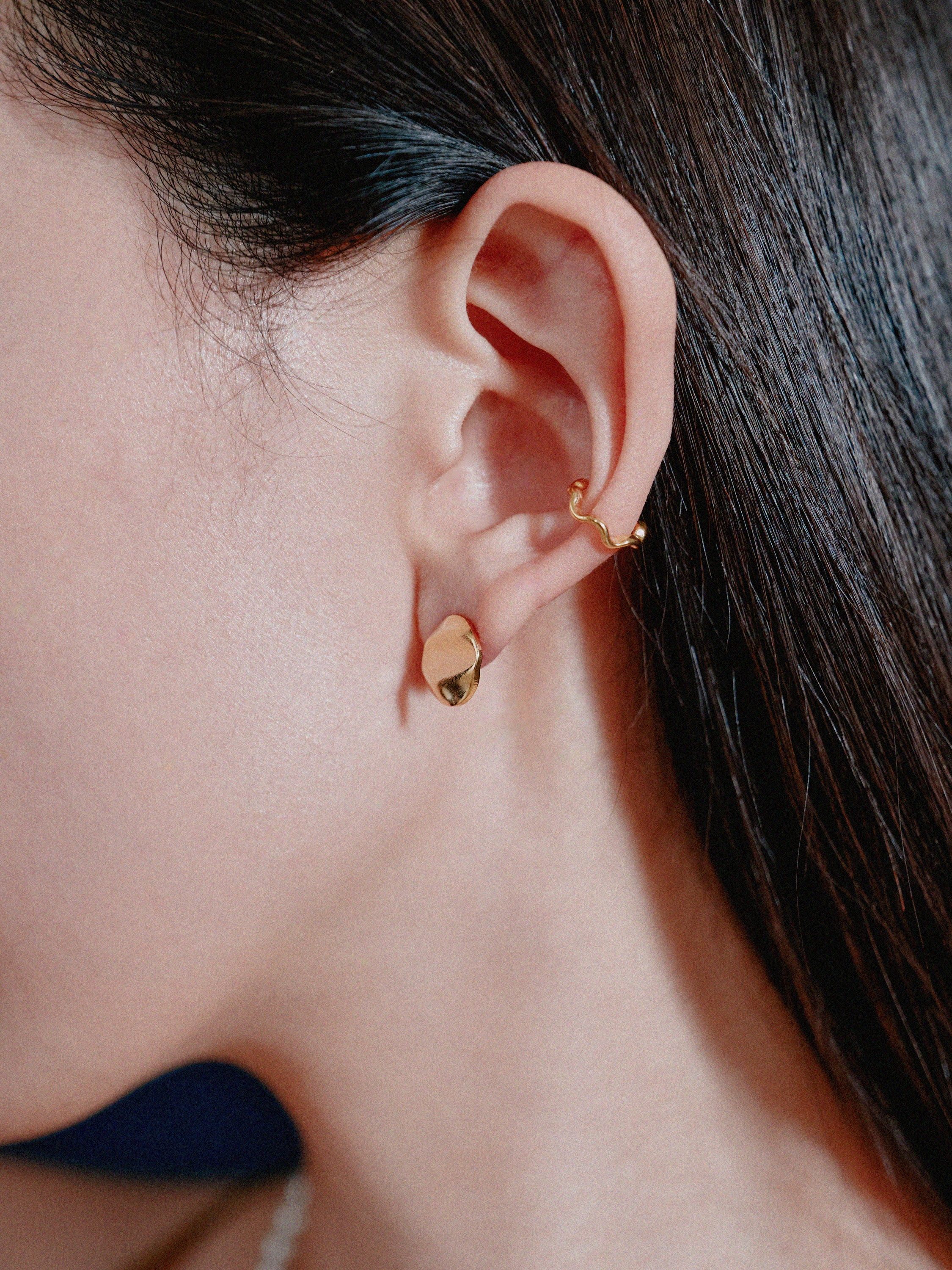 K18post プレートピアス