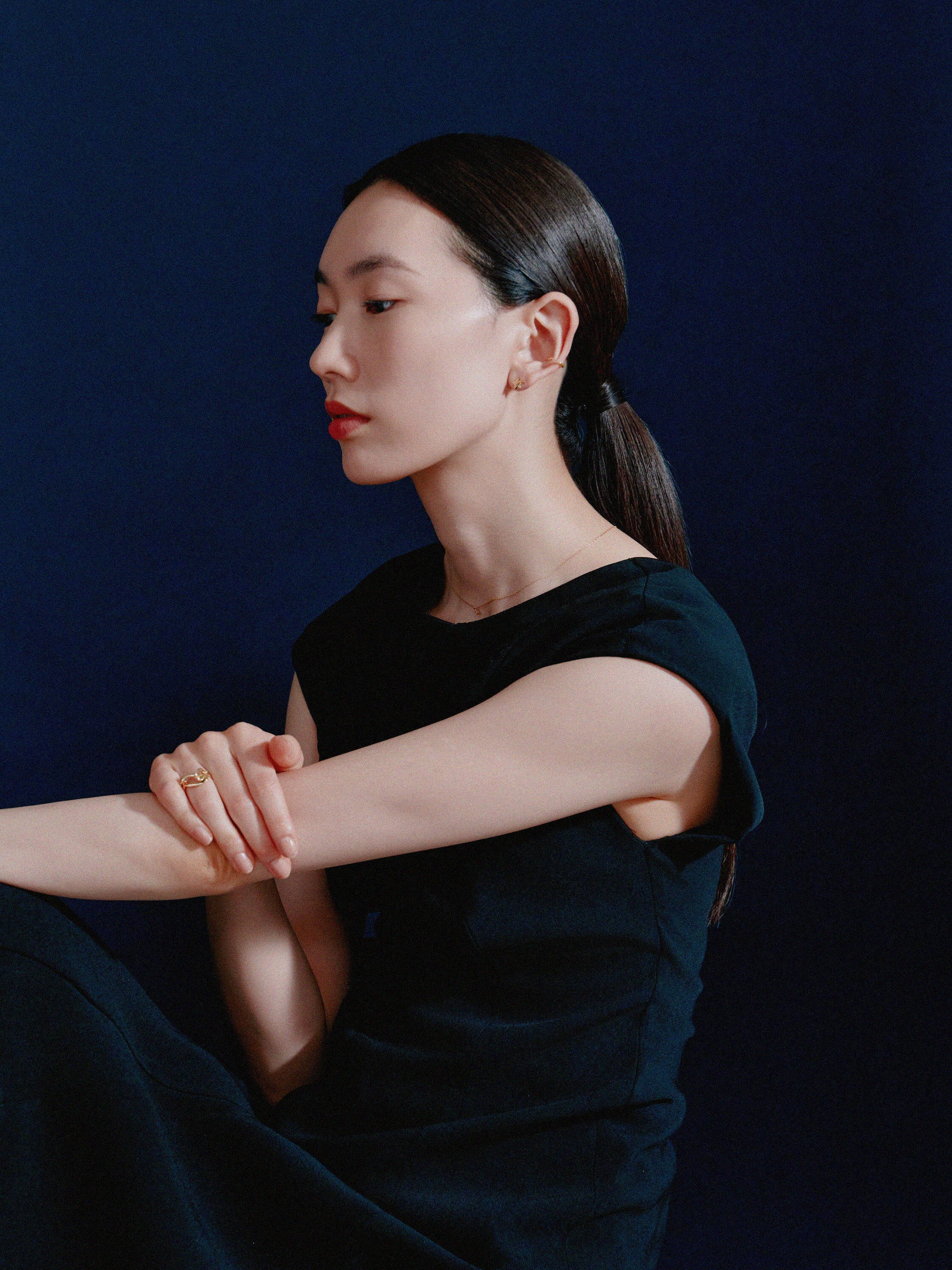 K18post クラフトスターピアス