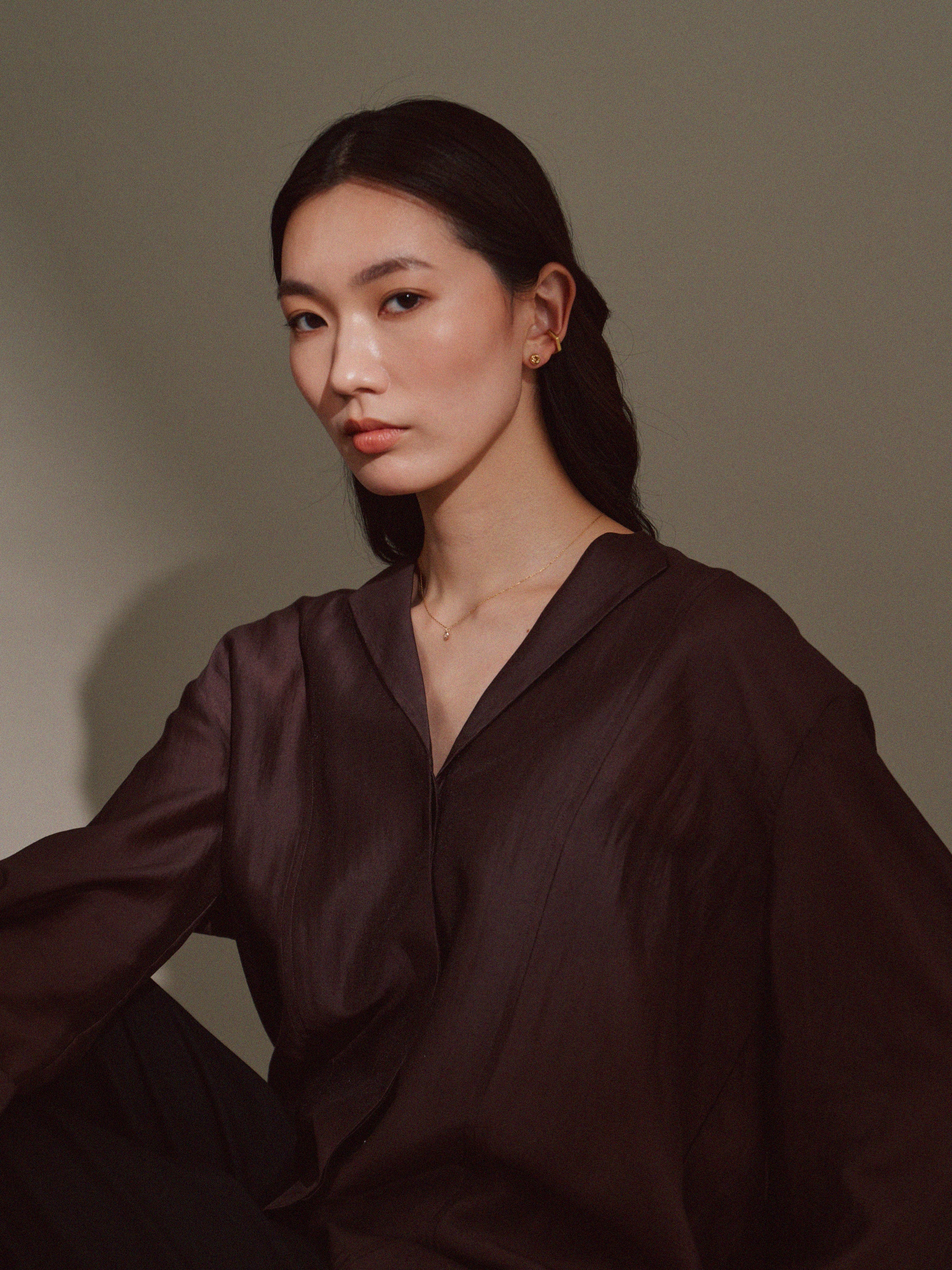 K18post アンティークライクピアス