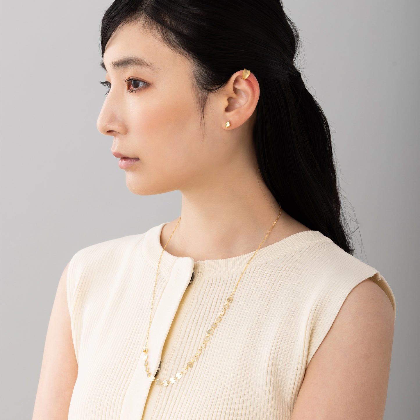 K18post クラフトペンタゴンピアス