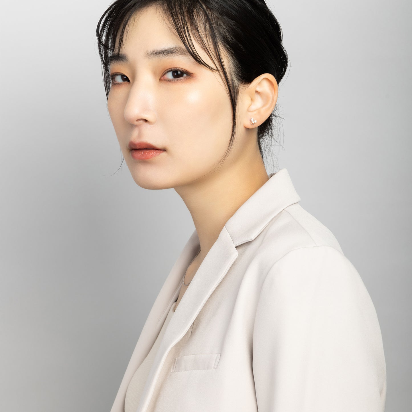 K18post パール&ビジューピアス