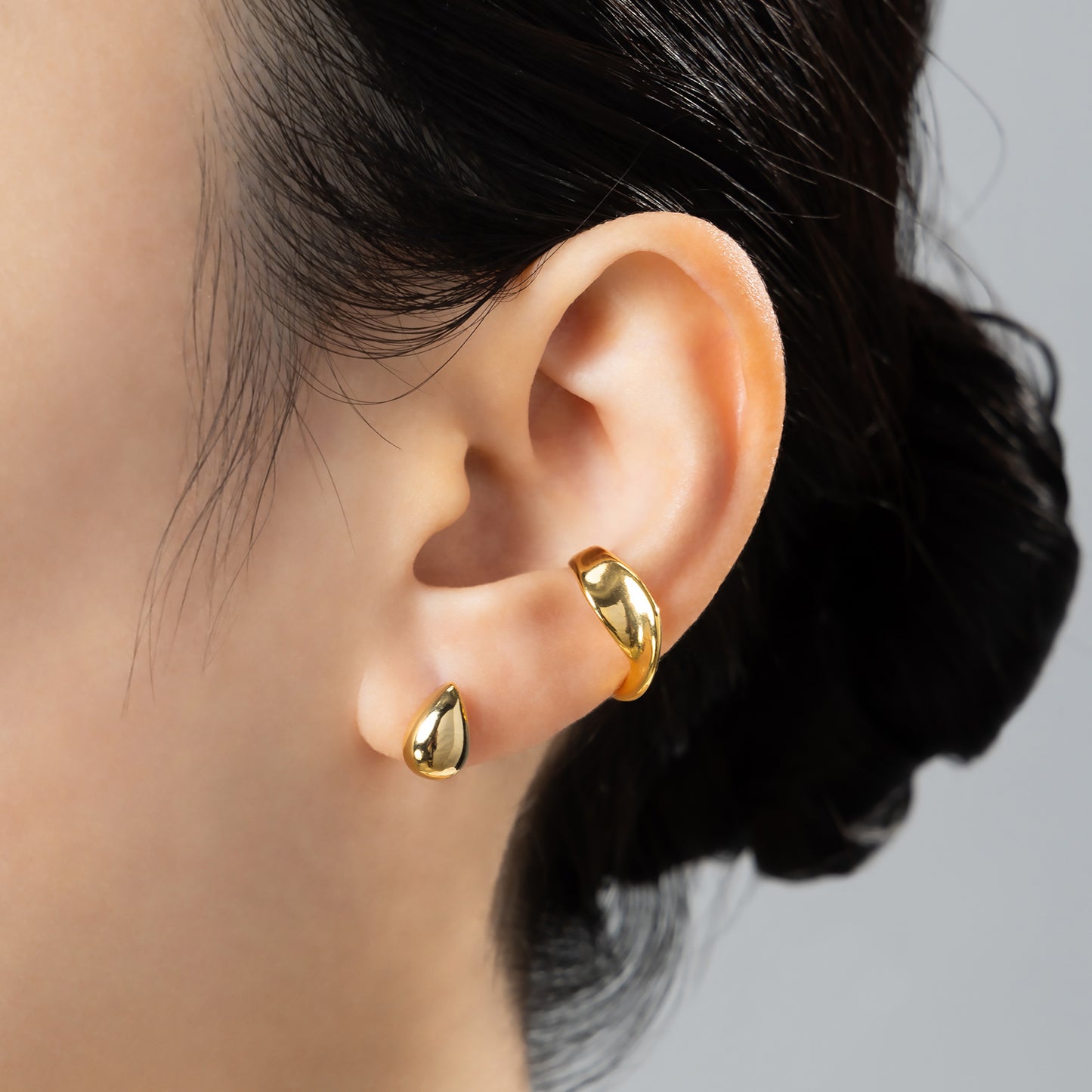 K18post クラフトドロップピアス