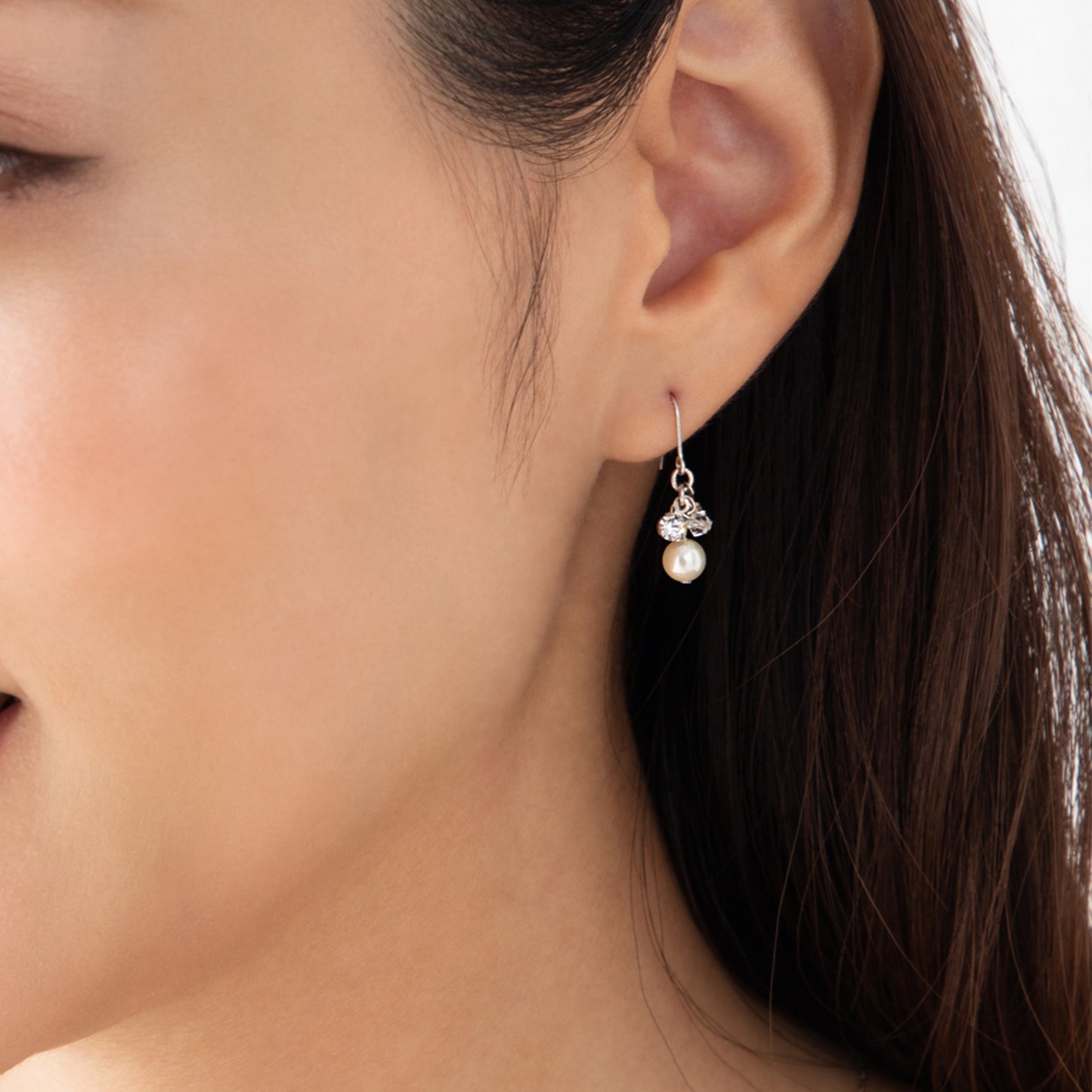 パール&ビジューフックピアス