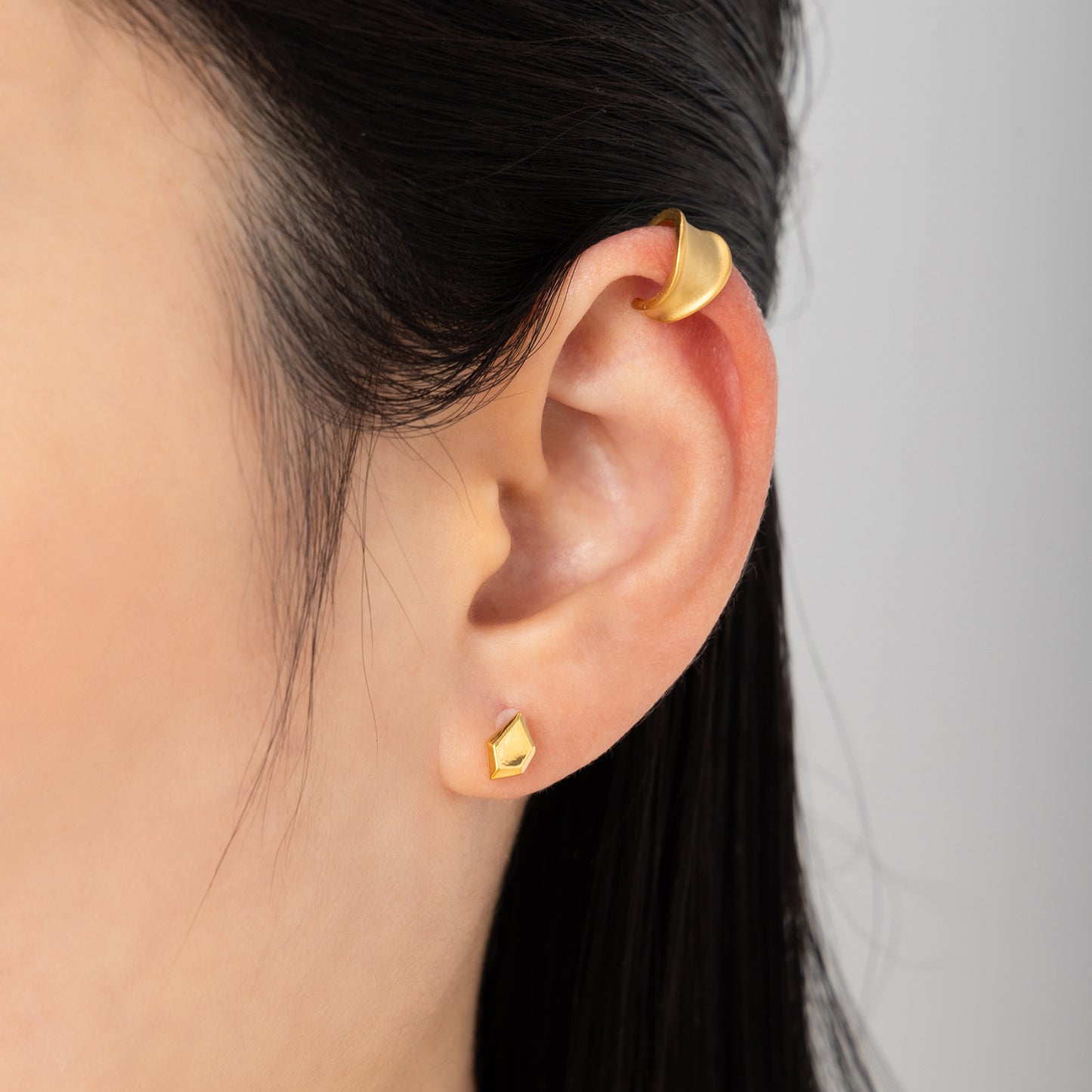 K18post クラフトペンタゴンピアス