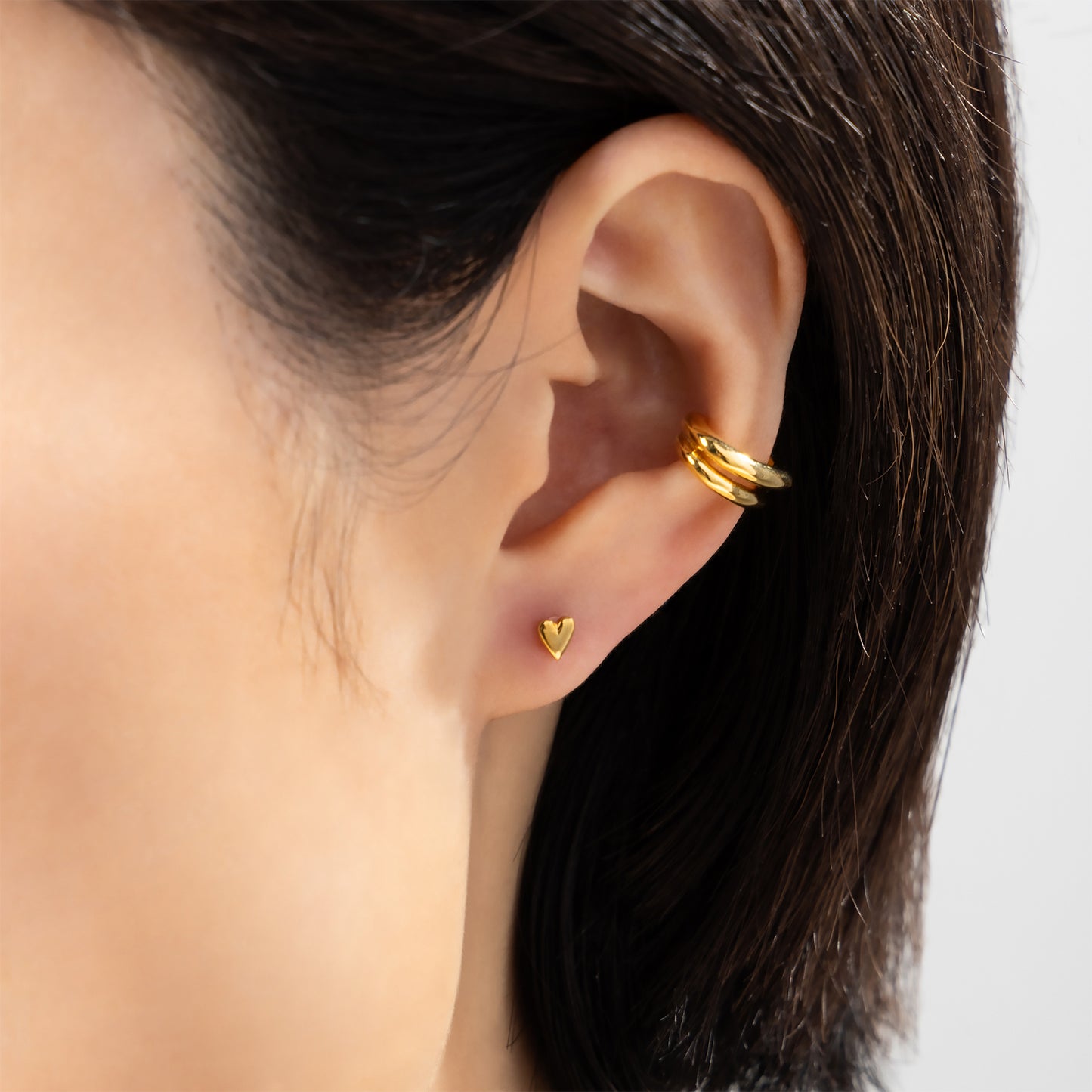 K18post プチハートピアス