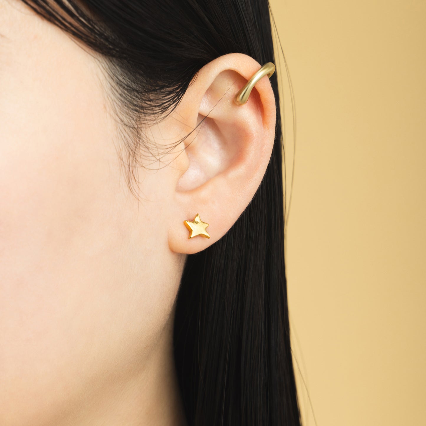 K18post クラフトスターピアス