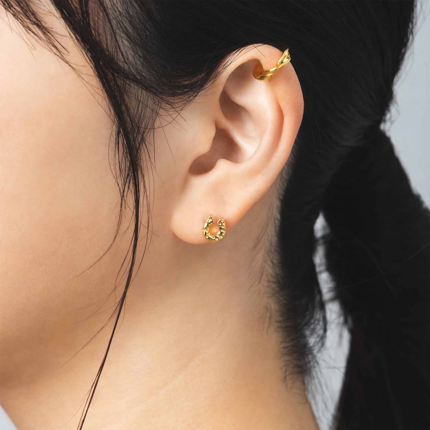 K18post クラフトホースシューピアス