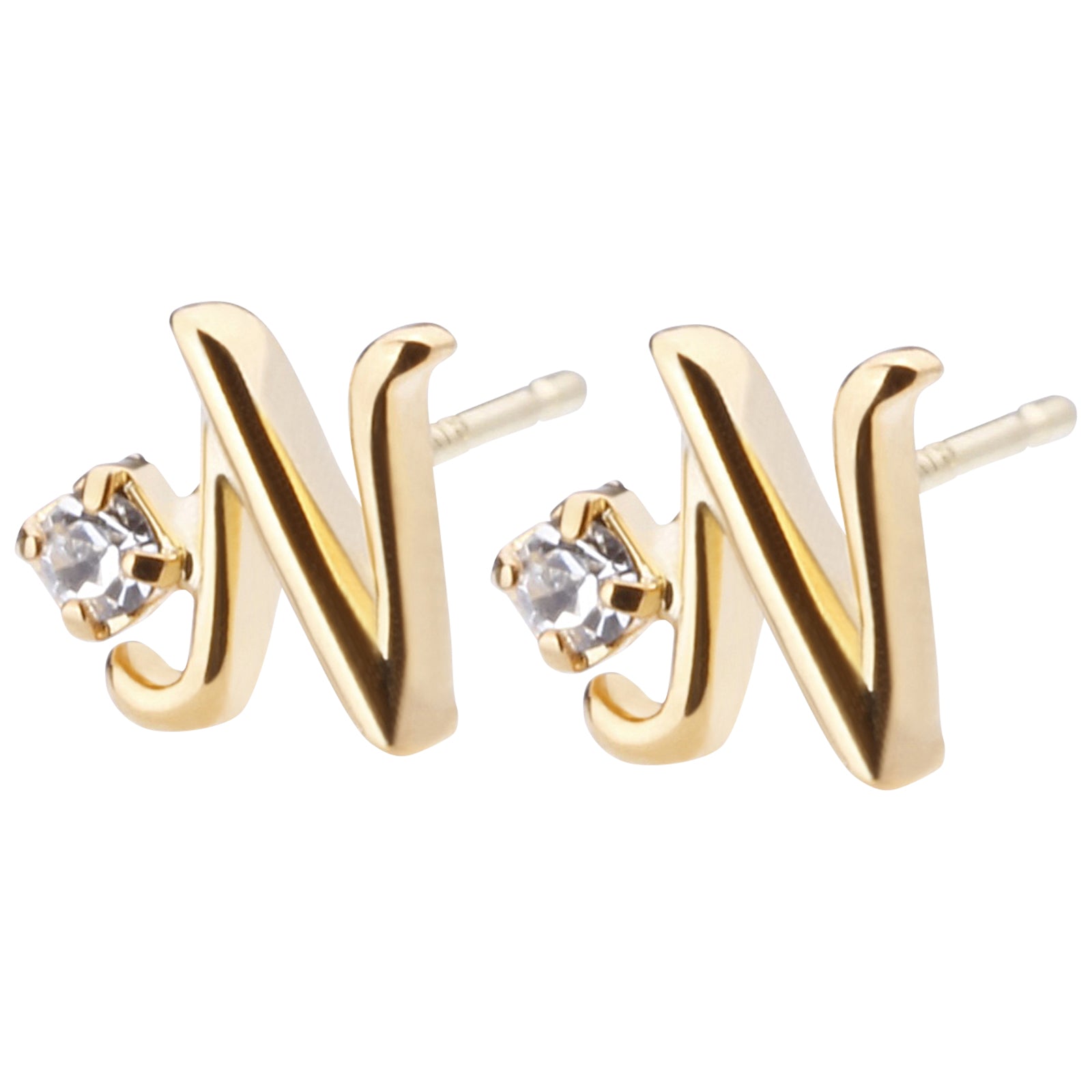 K18post イニシャルピアス