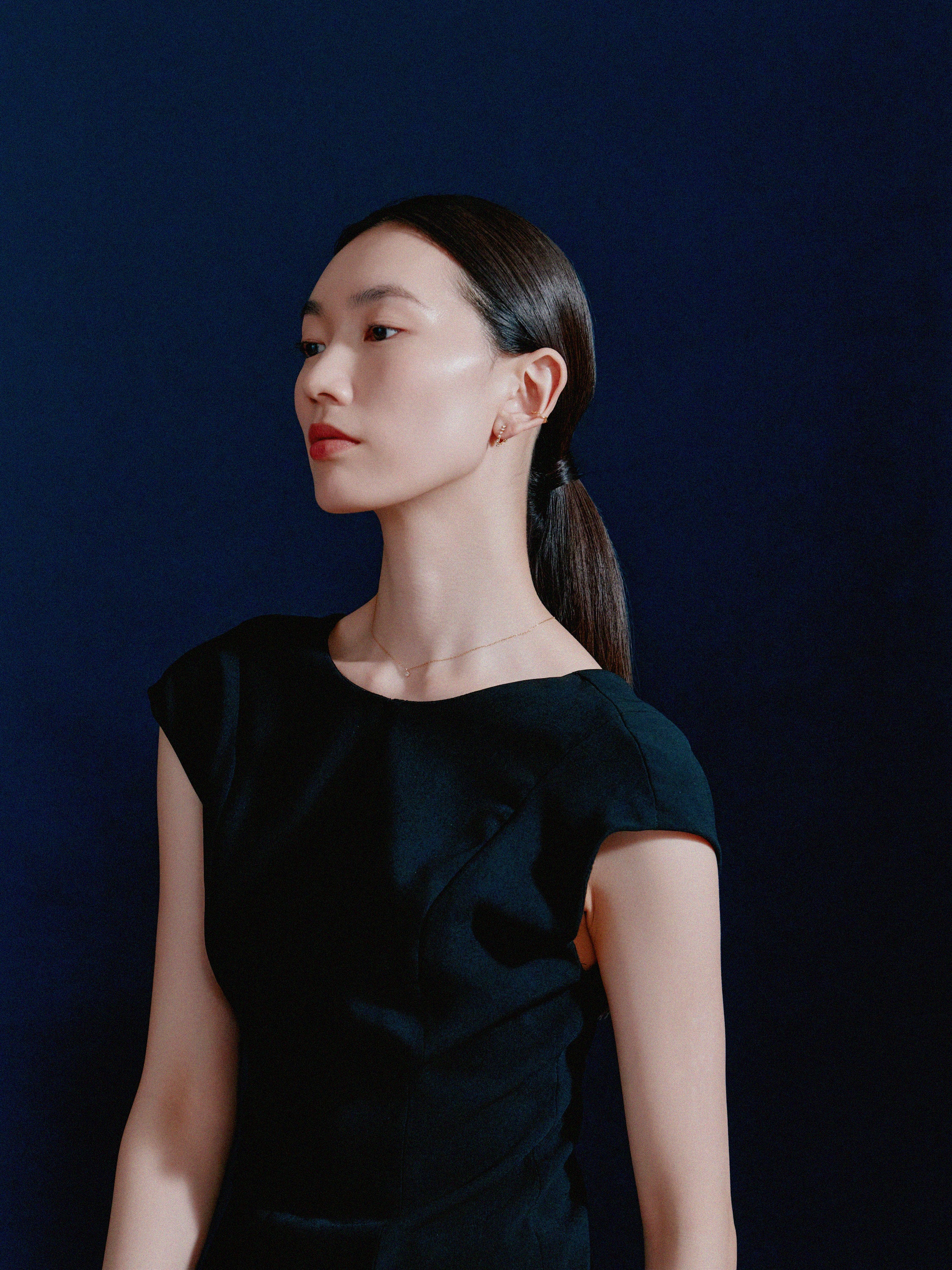 ラインストーンイヤリング