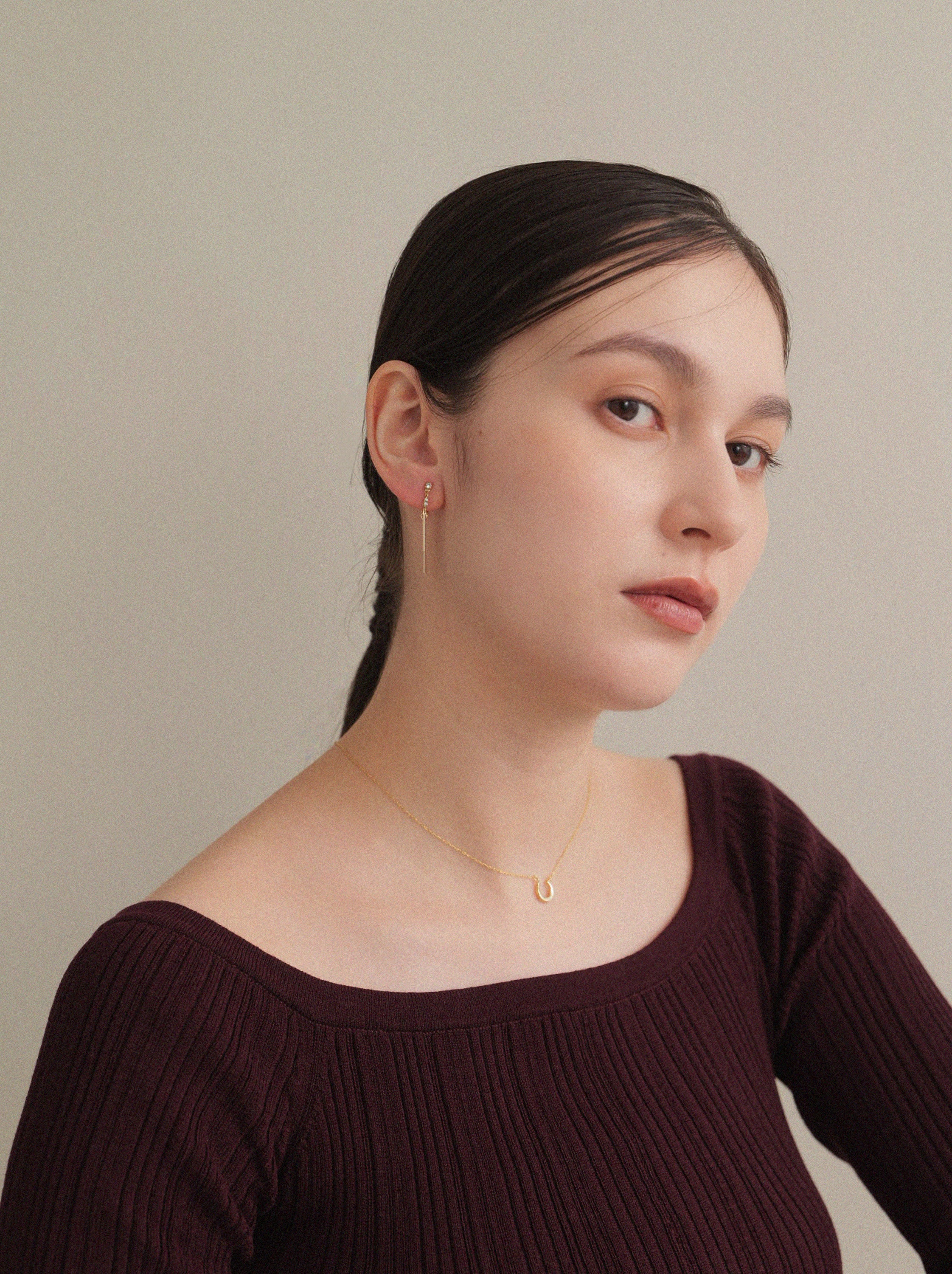 メタルバーイヤリング