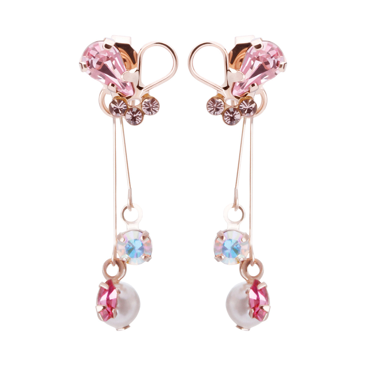 Preciosa Crystal フルールノットビジューピアス