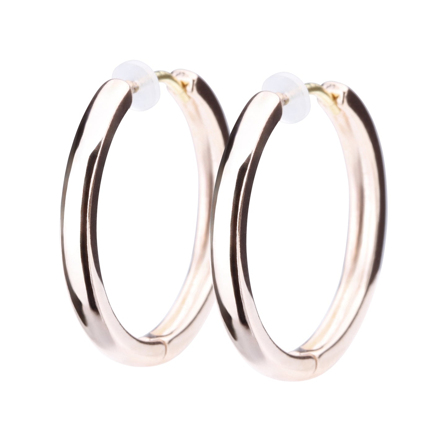 K18post シンプルプレーンフープピアス