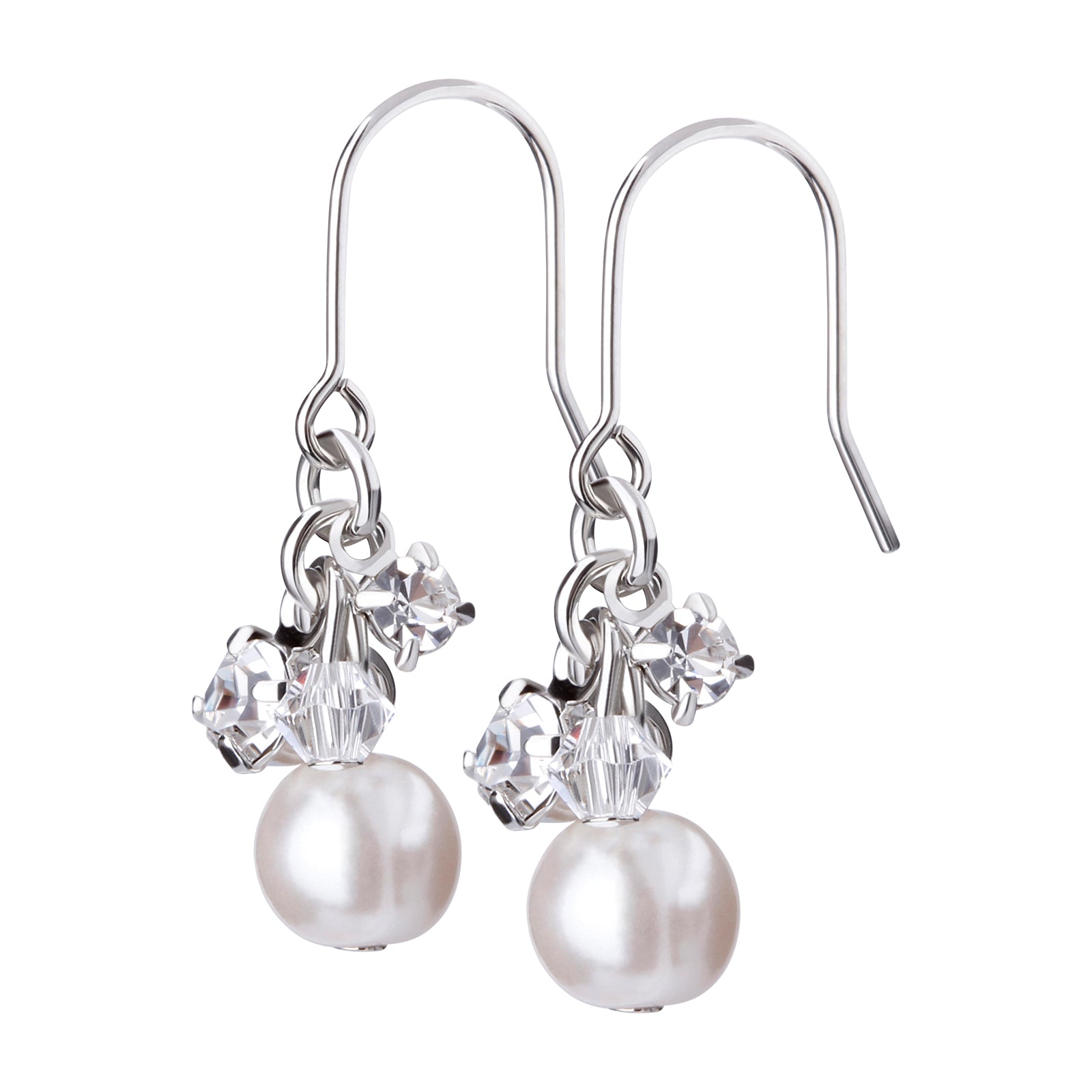 パール&ビジューフックピアス