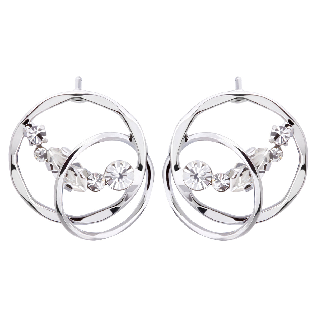 Preciosa Crystal デュオエクラサークルピアス