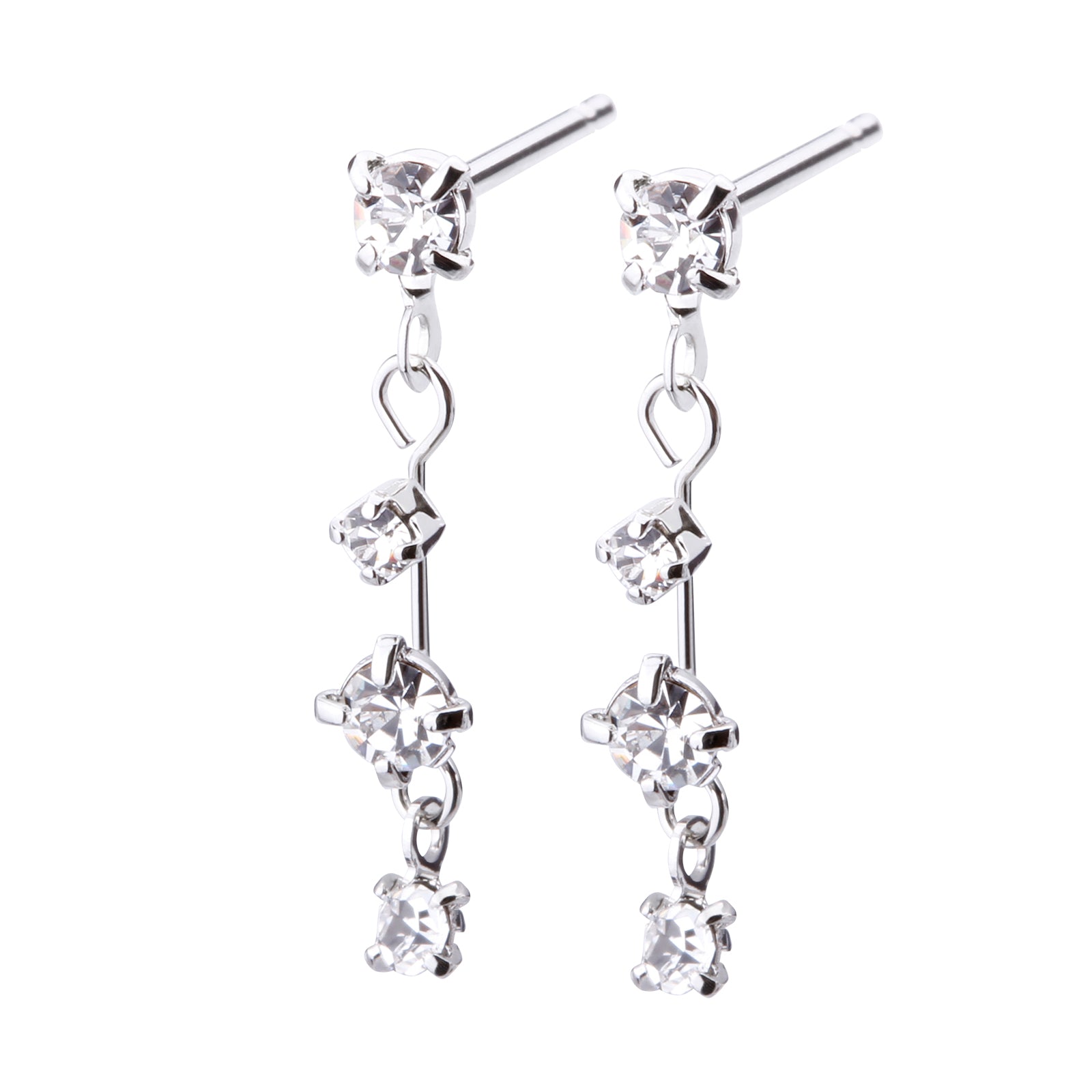 クリスタルビジューピアス