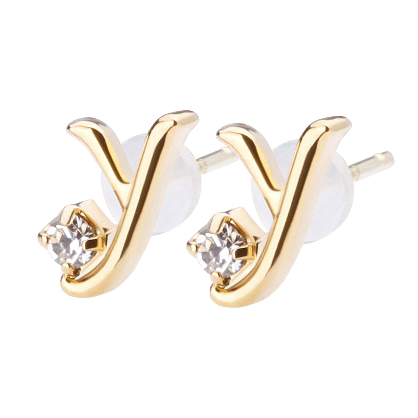 K18post イニシャルピアス