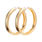 K18post   ラインラウンドフープピアス