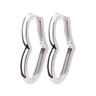 K18post   ハートシルエットフープピアス