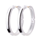 K18post  フラットワイドフープピアス