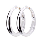 K18post  シンプルオーバルフープピアス