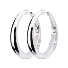 K18post  シンプルオーバルフープピアス