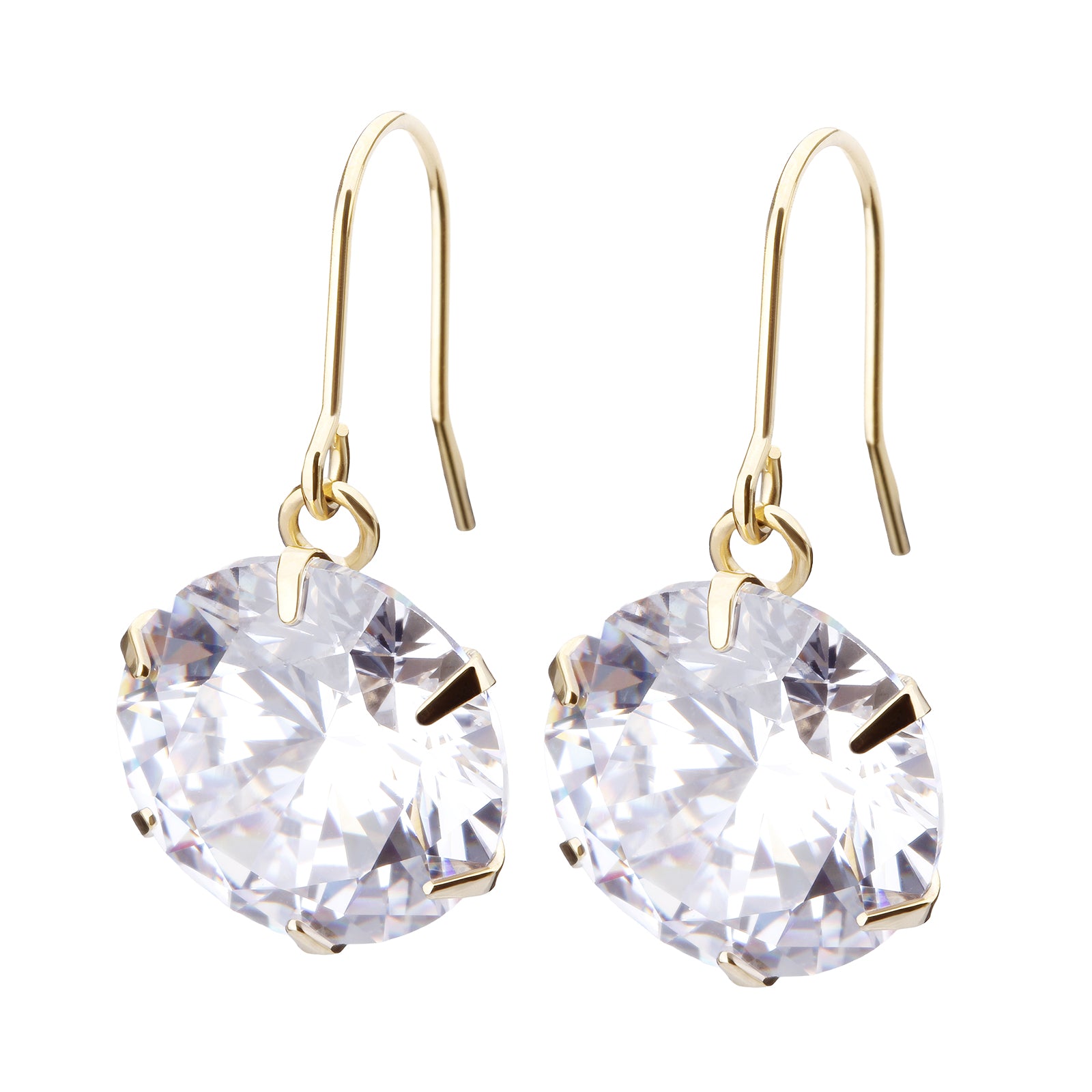 5サイズ×3コーティング キュービックジルコニアフックピアス