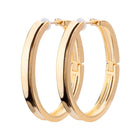 K18post  フラットワイドフープピアス