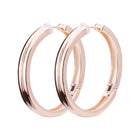 K18post   ラインラウンドフープピアス