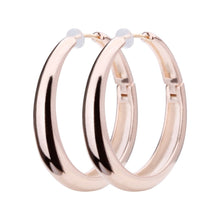 K18post  シンプルオーバルフープピアス