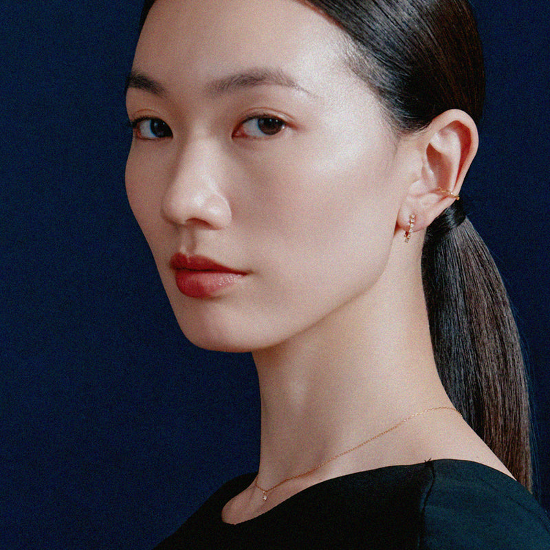 ラインストーンイヤリング