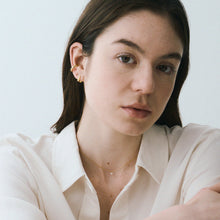 Pt900post スクエアフープピアス