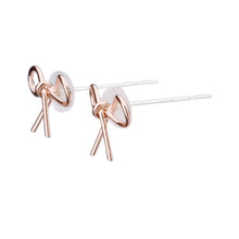 Pt900post ハンドメイドリボンピアス