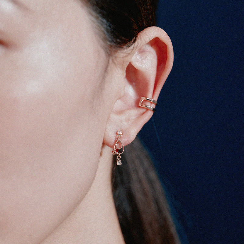 ダブルドロップイヤリング