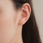 K18post クラフトフラワーピアス